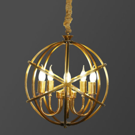 لوستر 5 شعله آنتیک کروی