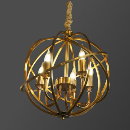 لوستر 5شعله آنتیک کروی