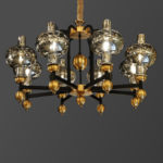 لوستر 8 شعله رنگ میکس