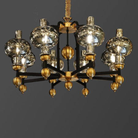 لوستر 8 شعله رنگ میکس