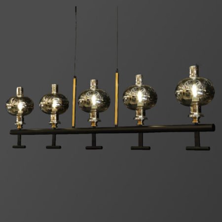 لوستر خطی 5 شعله