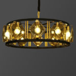 لوستر 10 شعله دایرهای رنگ میکس