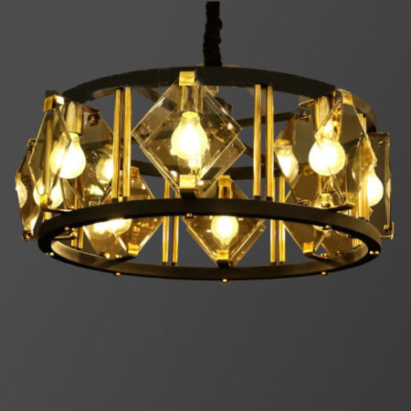 لوستر 8 شعله دایره‌ای رنگ میکس