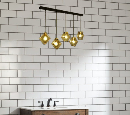 پس زمینه لوستر 5 شعله مشکی