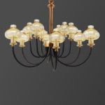 لوستر آینه‌ای-برنزی نامنظم