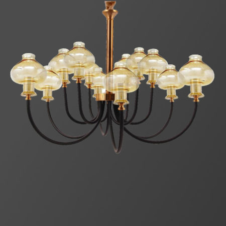 لوستر 12 شعله میکس-مشکی