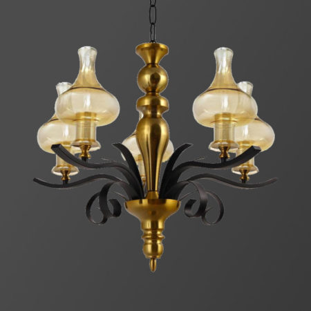 لوستر 4 شعله کلاسیک مشکی