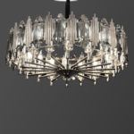 لوستر نقرهای بزرگ دایرهای