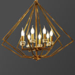 لوستر 8 شعله آنتیک متقارن