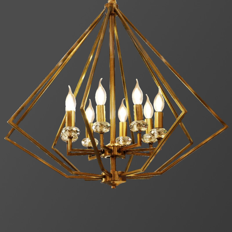 لوستر 8 شعله آنتیک متقارن لوستر 8 شعله آنتیک متقارن