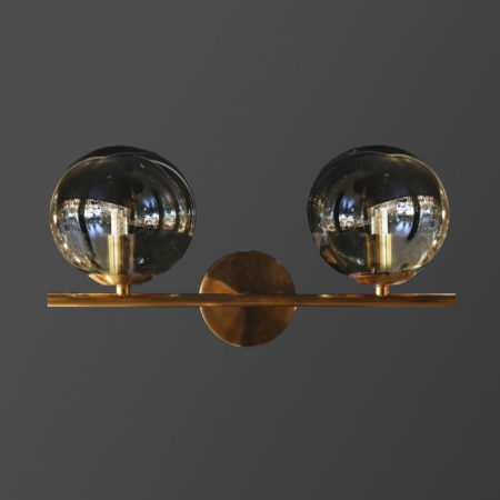 چراغ دیواری دو شعله نقره‌ای