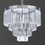 لوستر آینه‌ای نقره‌ای