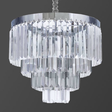 لوستر آینه‌ای نقره‌ای