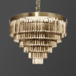 لوستر آینهای برنزی