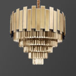 لوستر برنزی آینهای با الگو