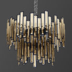 لوستر آینه‌ای-برنزی نامنظم