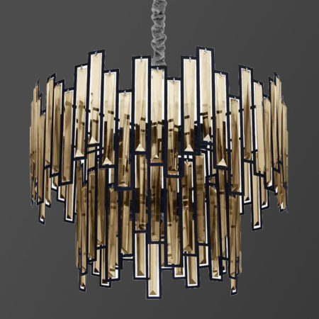 لوستر آینه‌ای-برنزی نامنظم