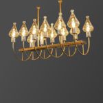 لوستر آنتیک خطی 12 شعله