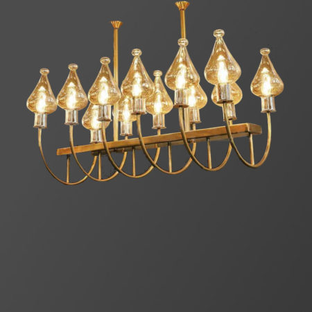 لوستر آنتیک خطی 12 شعله