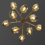 لوستر 10 شعله آنتیک نامنظم