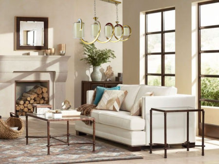 پس زمینه لوستر طلایی 5 شعله خطی