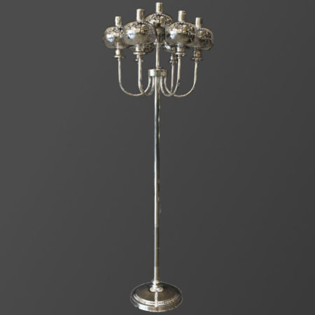 آباژور ایستاده نقره‌ای