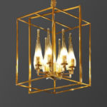 لوستر 4 شعله آنتیک مکعب