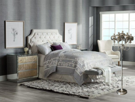 پس زمینه آباژور سالنی نقره‌ای 7 شعله