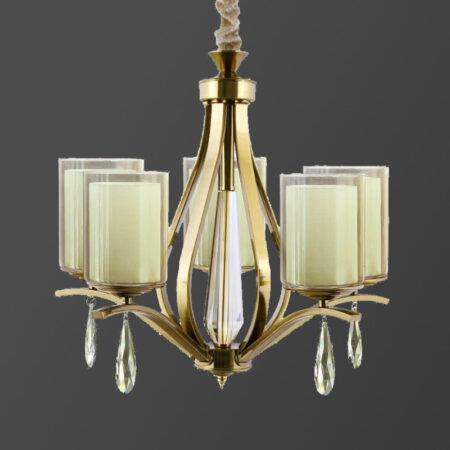 لوستر طلایی 5 شعله