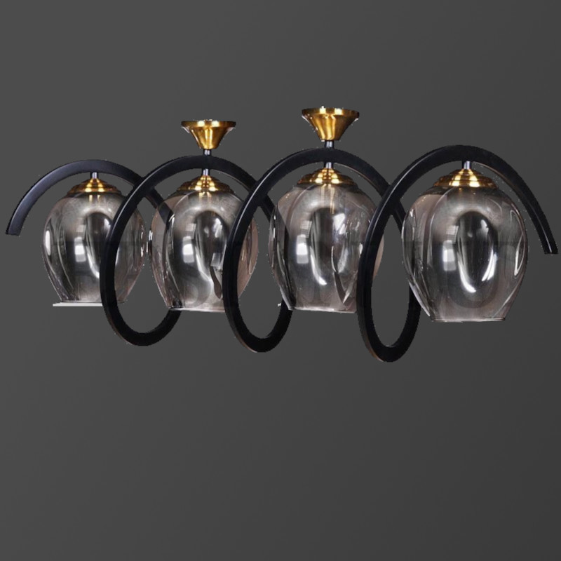 83-4-BLACK لوستر 4 شعله مشکی