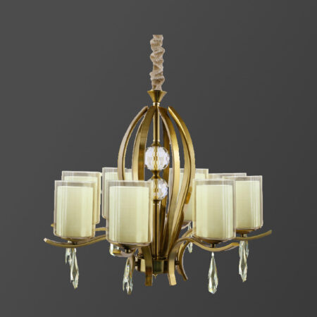 لوستر 8 شاخه طلایی