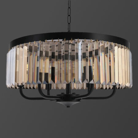 لوستر کریستالی برنزی